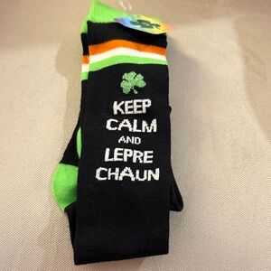 Black and Green Leprechaun Socks